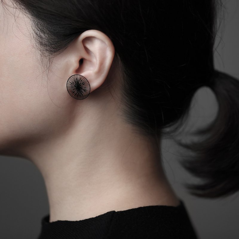 moorigin 蕈菇耳环 | 可改夹式・医疗钢・抗过敏・不掉色 - 耳环/耳夹 - 不锈钢 