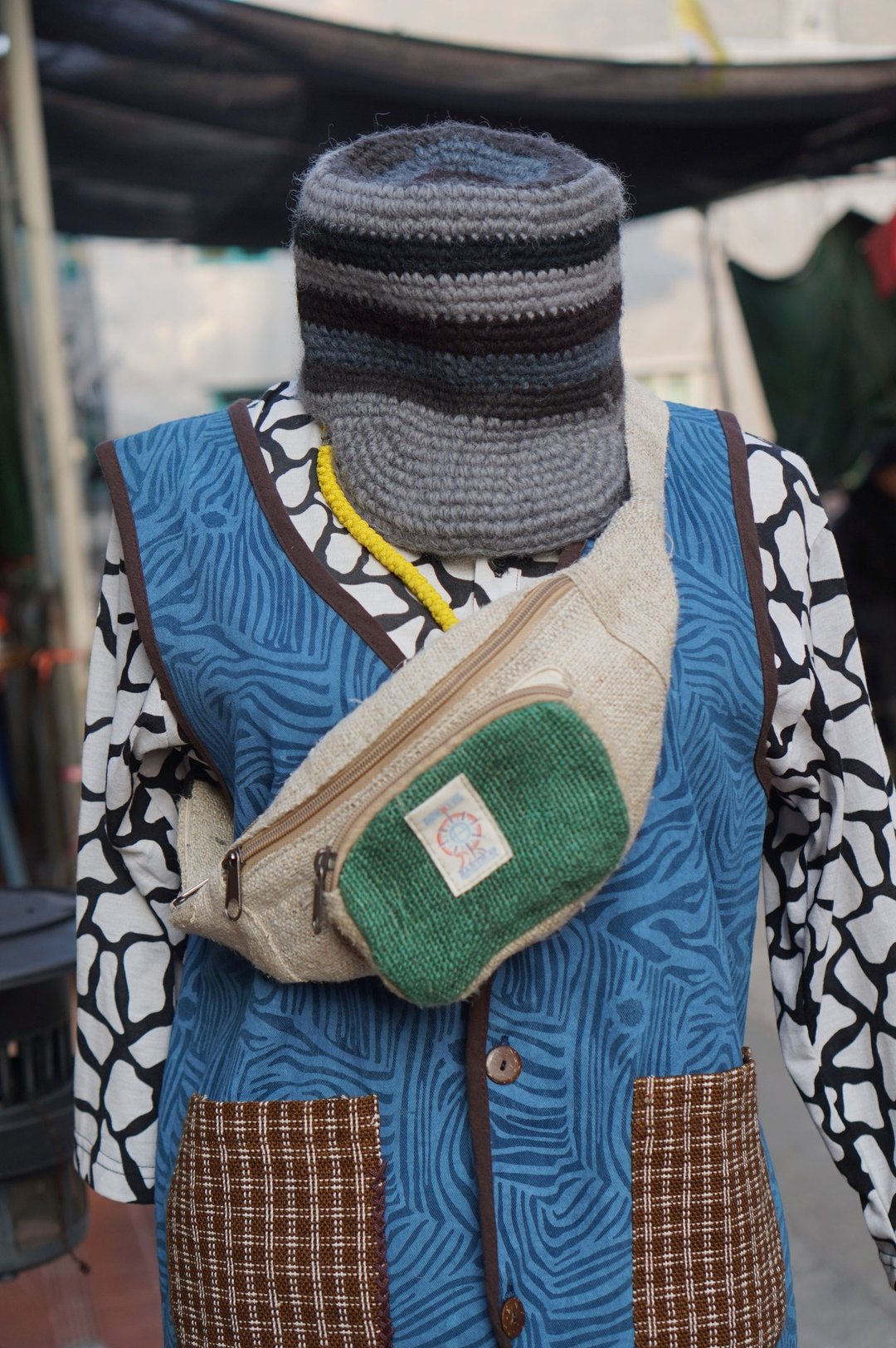 EARTH.er  │大麻布腰背包 (绿色) ● Hemp Waist Bag (Green)│ :: 香港原创设计品牌 :: - 侧背包/斜挎包 - 棉 绿色
