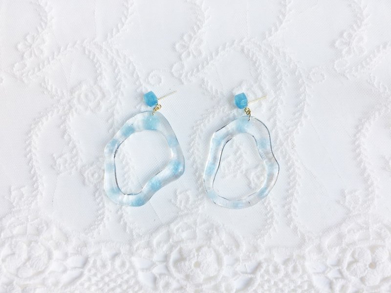 ice H2O(S)系列-萤火虫之冰 耳饰\耳钉 - 耳环/耳夹 - 树脂 