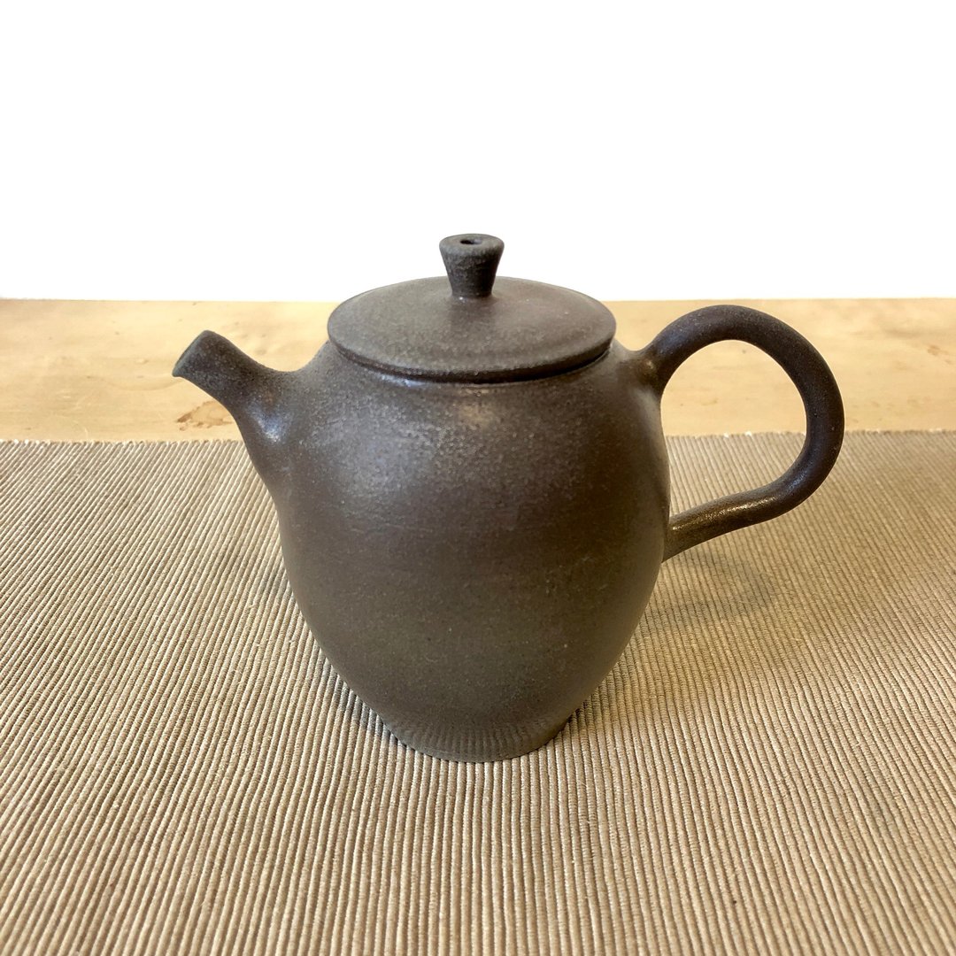 玄黑 柴烧陶手工茶壶 - 茶具/茶杯 - 陶 黑色
