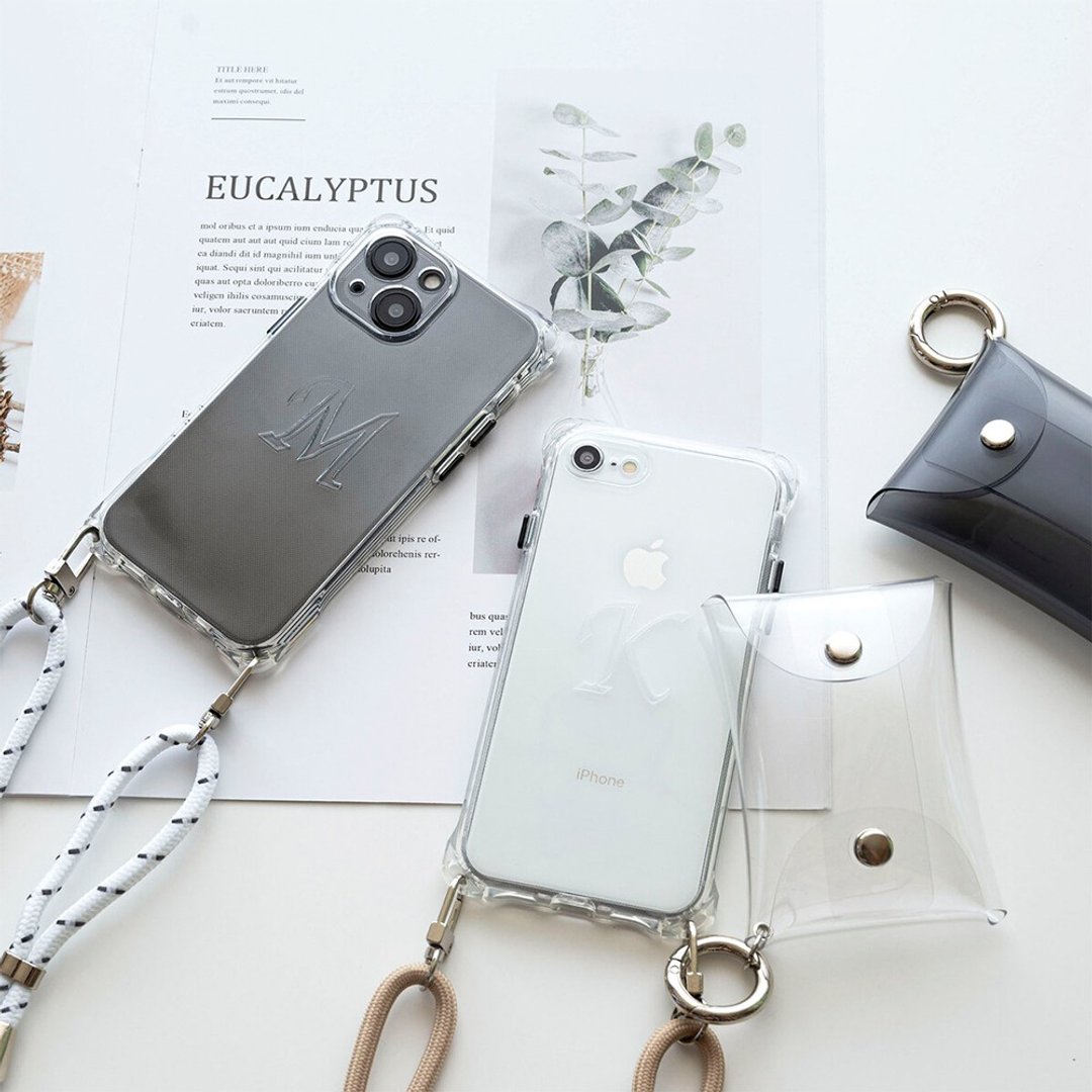 iPhone 限量透明袋 HM 表带 [TPU 透明保护壳 Simple -Grace-] 智能手机肩带 透明 PVC OS19U - 手机壳/手机套 - 塑料 透明