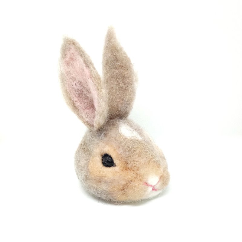 定制宠物羊毛毡  灰褐色兔子 - 玩偶/公仔 - 羊毛 灰色