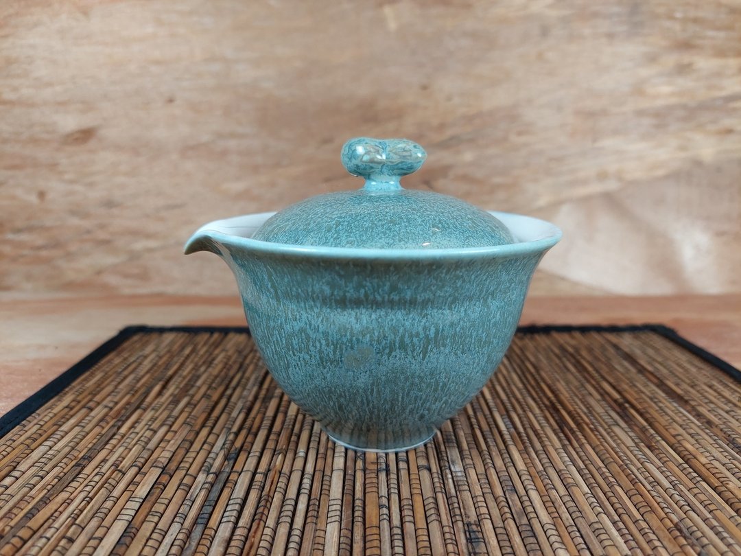 【品味生活】蟹青结晶 盖碗 盖杯 莺歌名家叶敏祥作品 - 茶具/茶杯 - 陶 