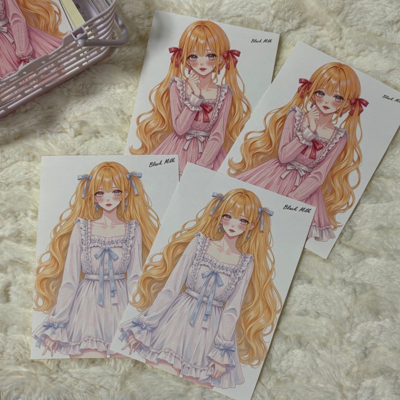 原创人物贴纸 米莉亚 - 贴纸 - 纸 粉红色