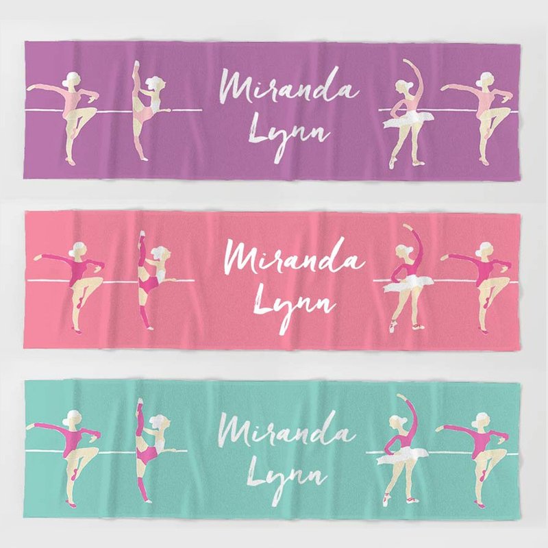 芭蕾舞者 定制化运动毛巾 - 毛巾浴巾 - 聚酯纤维 多色
