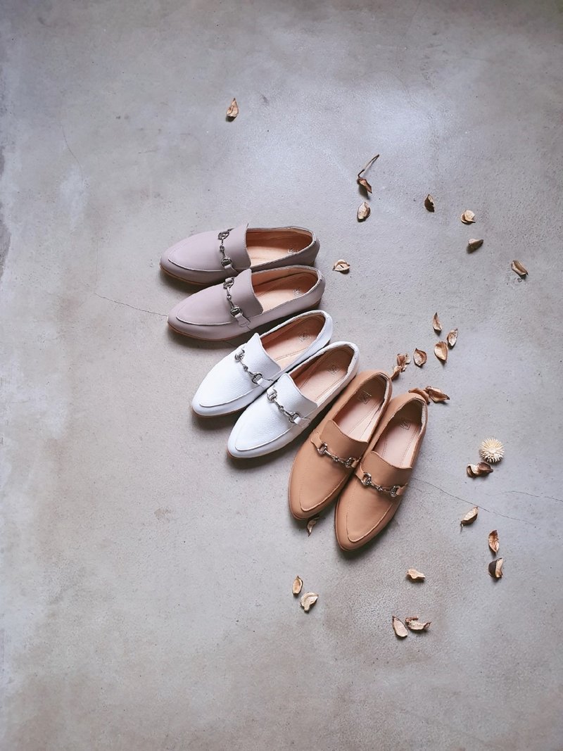 毕业【维纳斯】全真皮马衔扣乐福鞋_质感灰 | 手工订制 | MIT大尺 - 女款牛津鞋/乐福鞋 - 真皮 