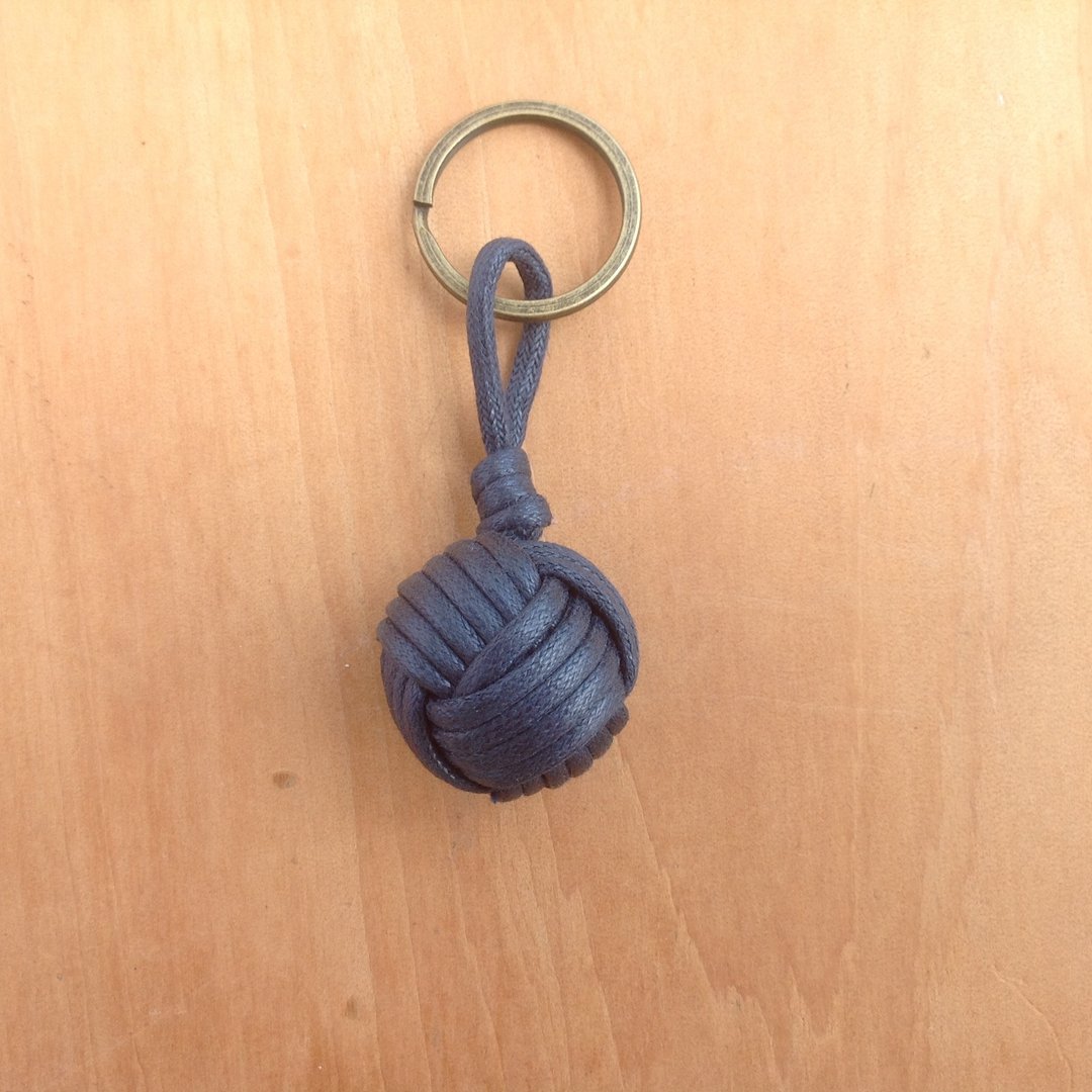Monkey fist knot 水手钥匙圈-藏青色 - 钥匙链/钥匙包 - 其他材质 蓝色