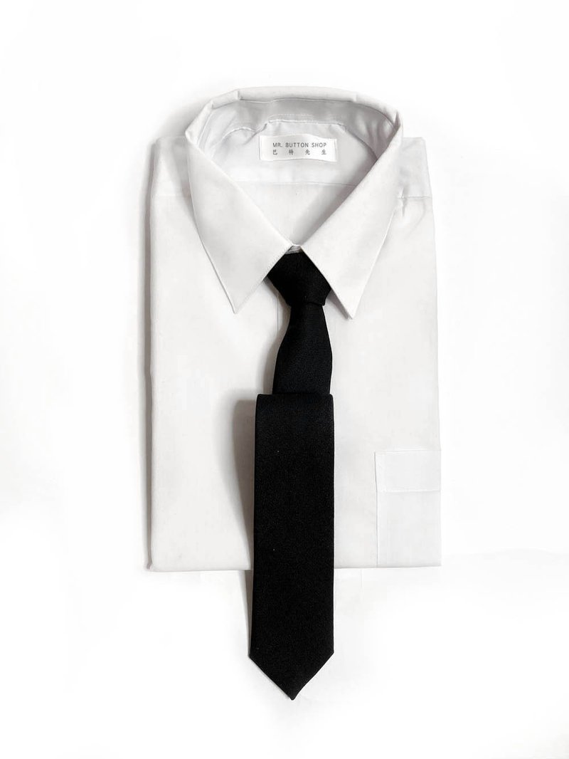 基本款 素黑 领带 Neckties - 领带/领带夹 - 羊毛 黑色