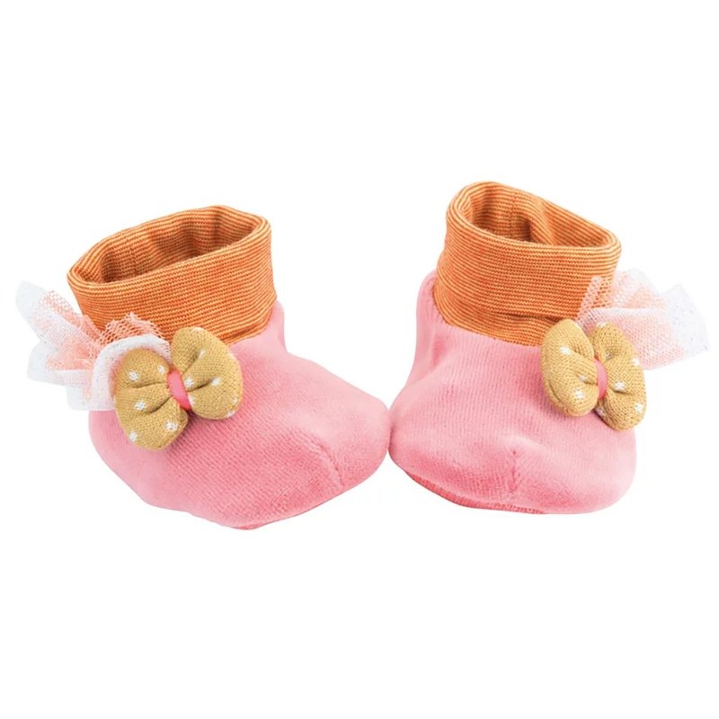 法国 Moulin Roty Tartempois 粉红宝贝保暖鞋套 0-6个月 - 婴儿鞋 - 棉．麻 绿色