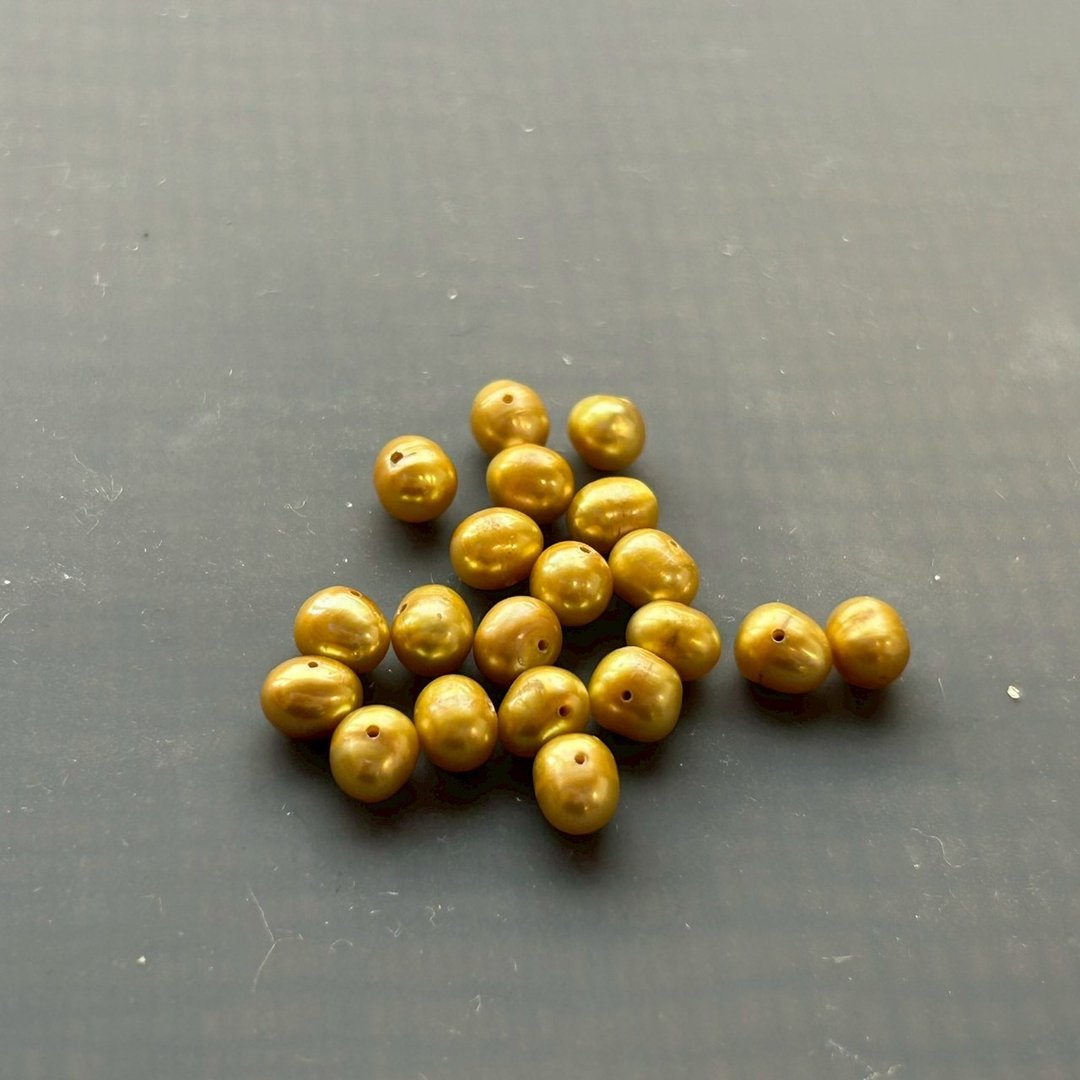 淡水珍珠散珠– LB-38 - 其他 - 珍珠 金色