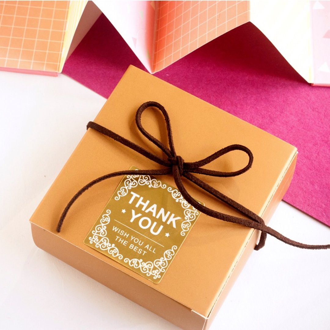 *烫金贴纸 Thank you 50入 | 礼物包装材料 | 文具贴纸 | 生活+婚礼 - 喜帖 - 纸 
