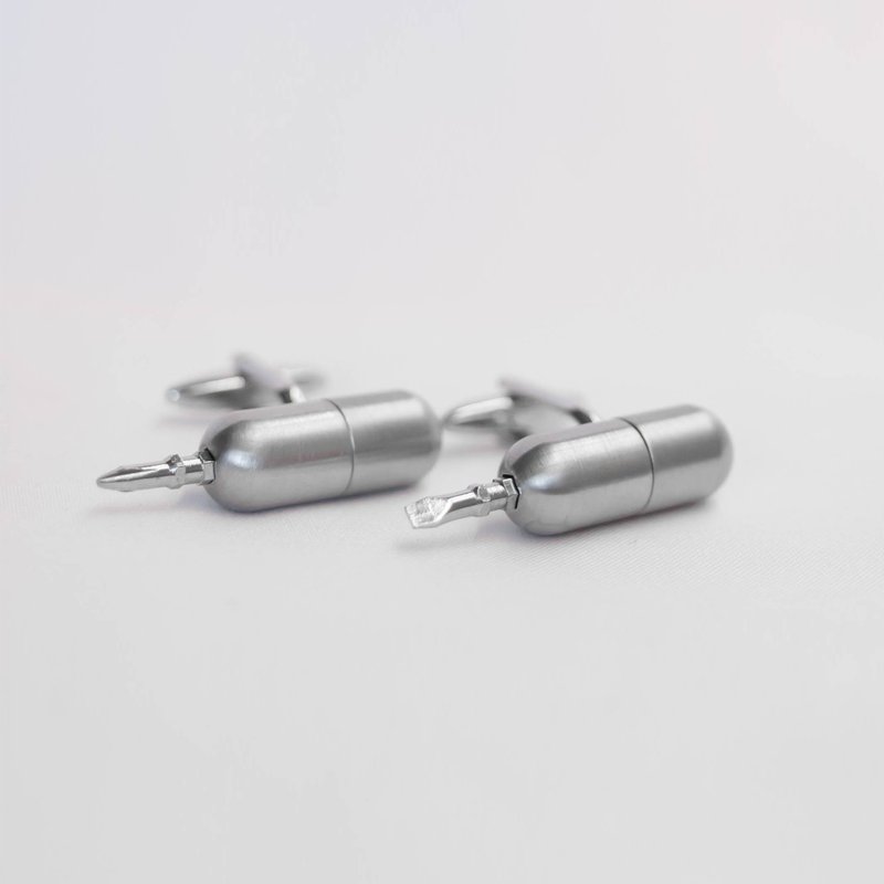 工具 镙丝刀 袖扣 (可换一字刀,十字刀) SCREW DRIVER CUFFLINK - 袖扣 - 其他金属 