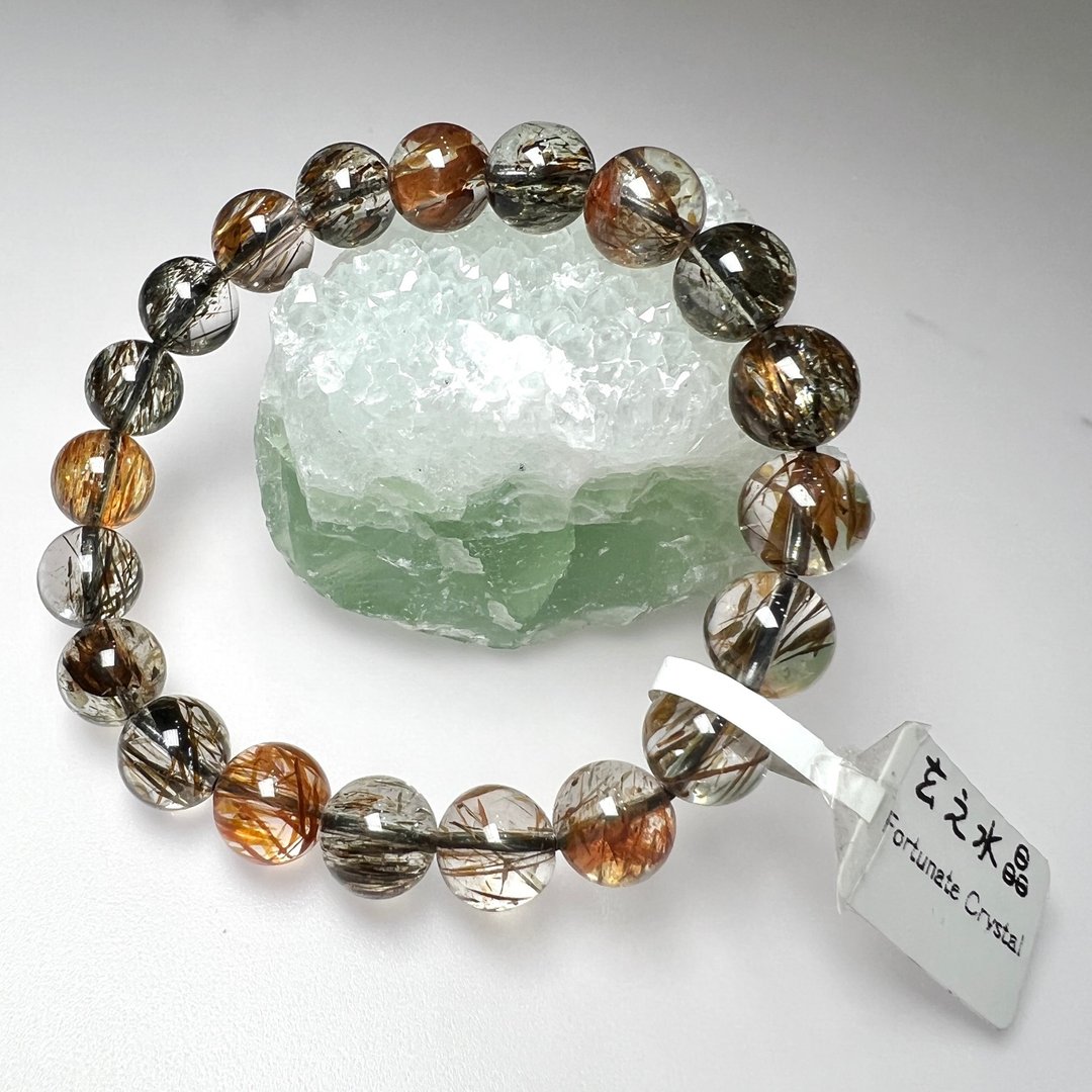 黑金超七手串 | 水晶 | 水晶手串 | 水晶手链 | 水晶手链 - 手链/手环 - 水晶 金色