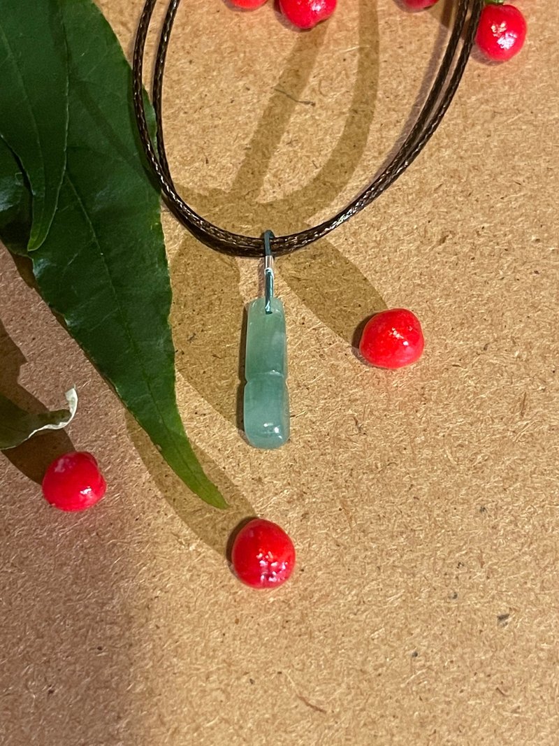 竹节翡翠吊坠手环 缅甸玉 无优化 天然A货翡翠 底质细致冰胶感 - 手链/手环 - 玉石 