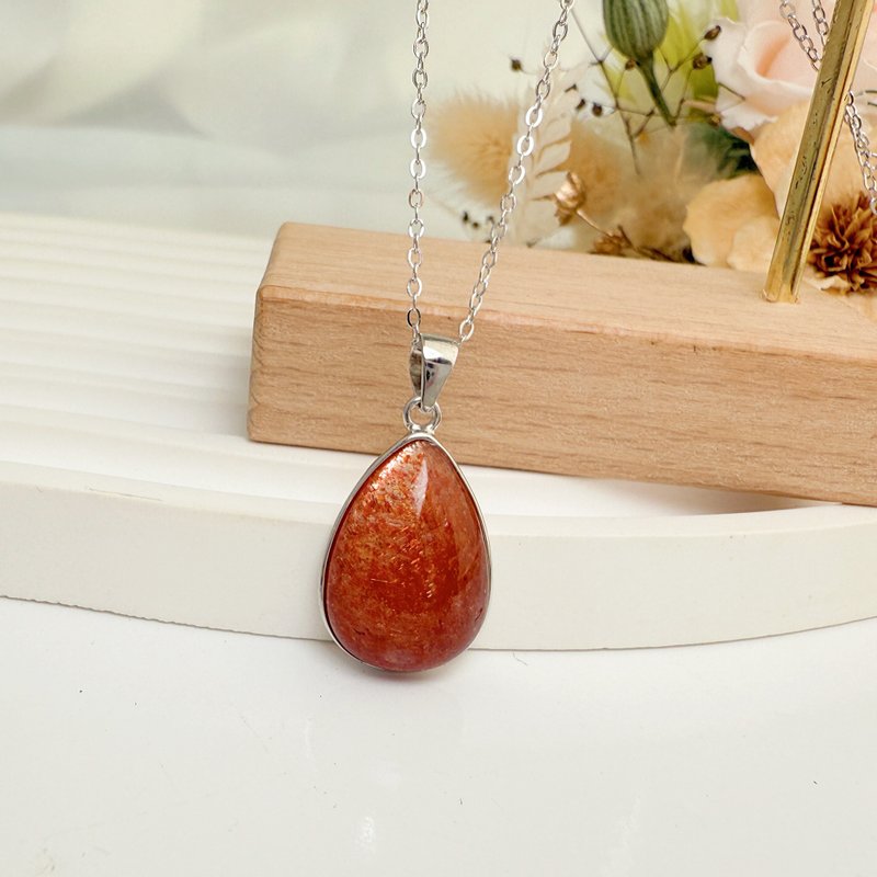 正能量/旺运势/招财-星光点水滴金太阳项链 - 项链 - 水晶 