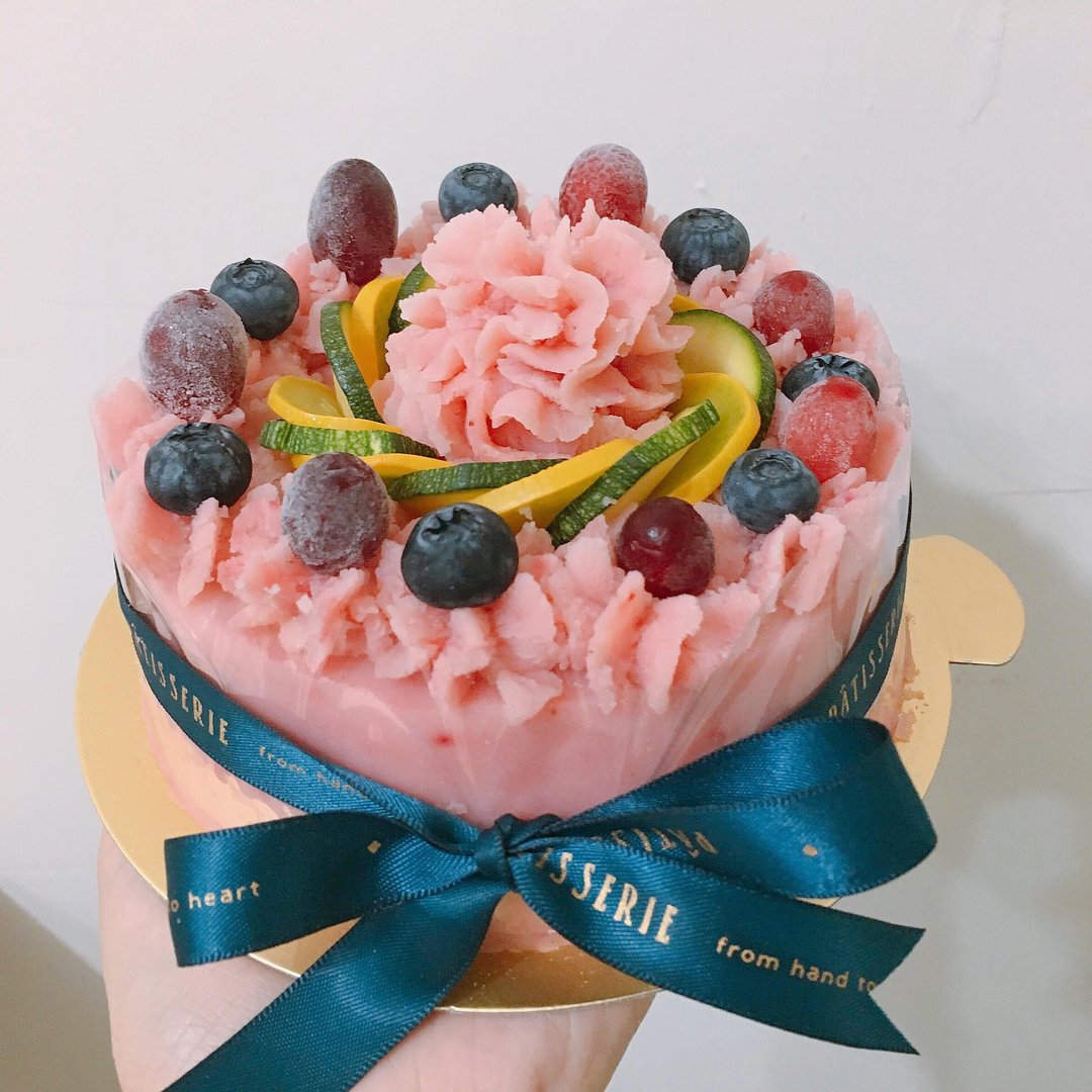 狗狗猫咪鲜食--6寸双莓马铃薯生日蛋糕(纯肉制作) - 猫罐头/鲜食 - 新鲜食材 