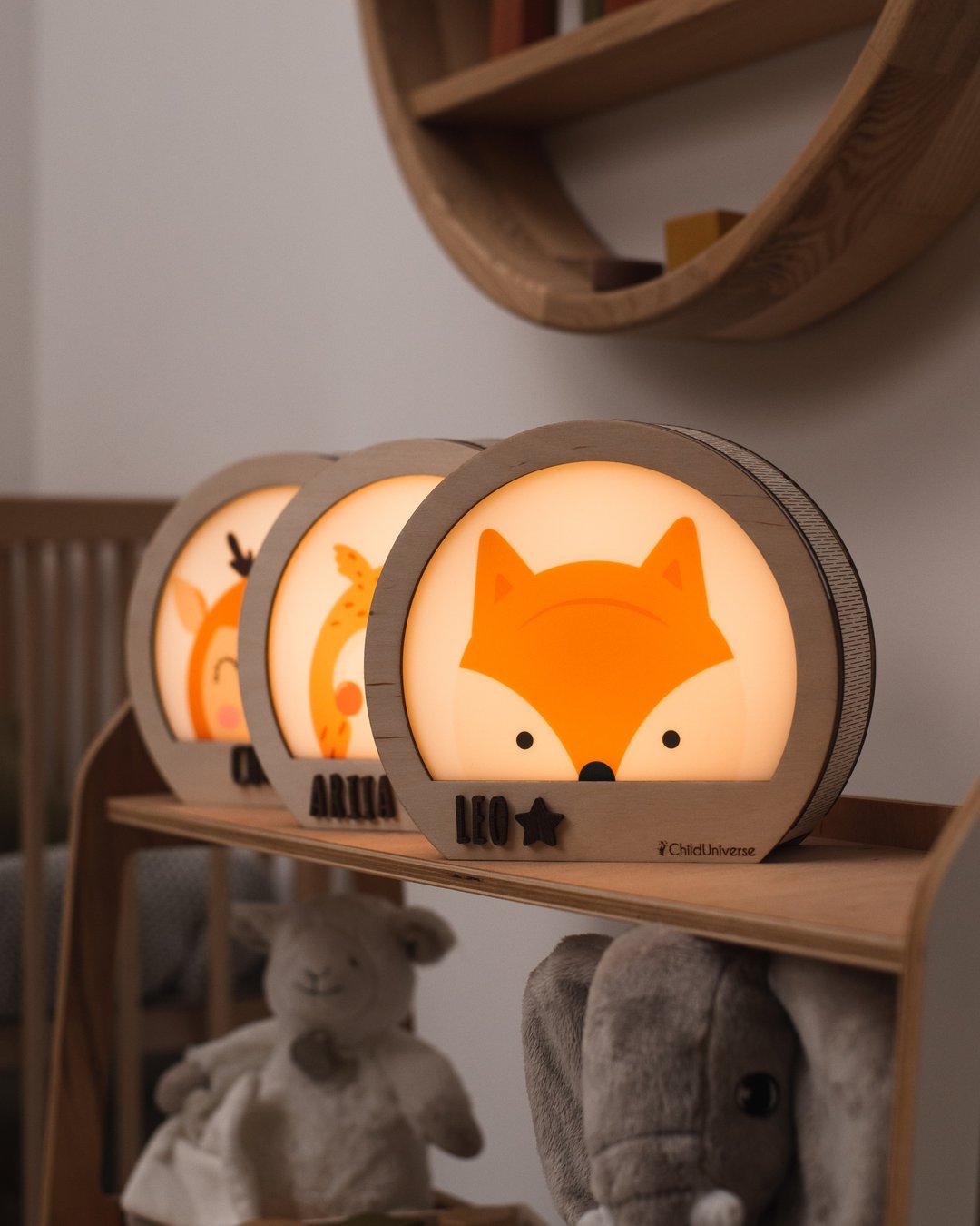 Personalized Baby Gift, Nursery Decor, Night Light, Baby Shower Gift, Kids - 儿童家具 - 木头 多色