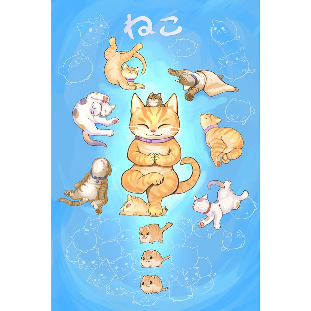 毛毯系列 - 睡猫 猫咪 瑜珈 柴犬 - 被子/毛毯 - 聚酯纤维 