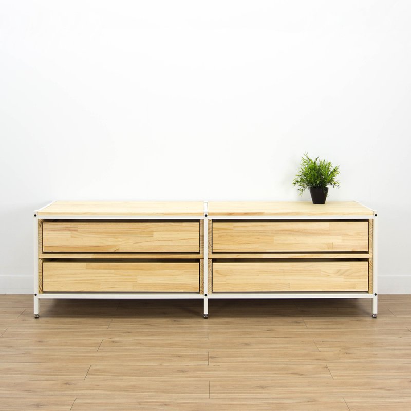 Creesor - Shido 40 乡村风电视柜 穿鞋柜 抽屉柜 - 电视柜 - 其他金属 白色