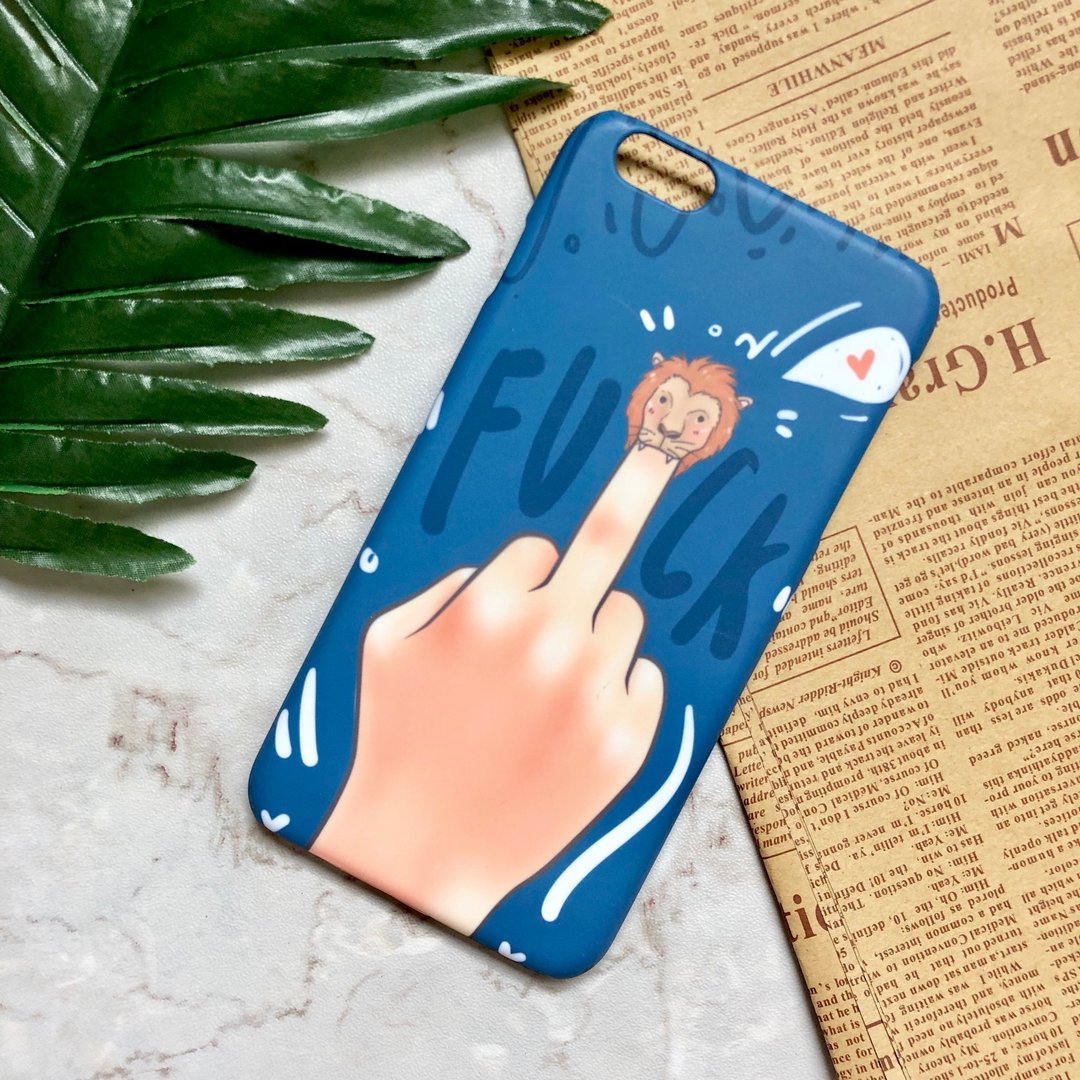 lion :: FU*K COLLECTION - 手机壳/手机套 - 塑料 蓝色