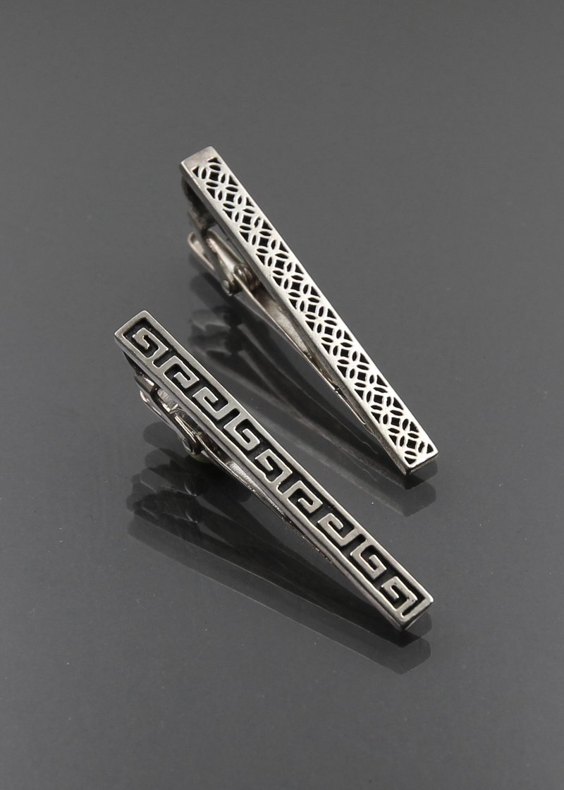 - 连钱万贯 - 领带夹 Necktie Clip - 领带/领带夹 - 纯银 银色