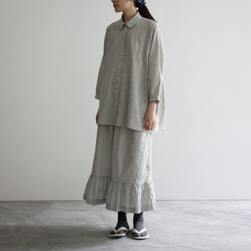 最後一件 Lace Ruffle Loose Pants - 女装长裤 - 棉．麻 银色