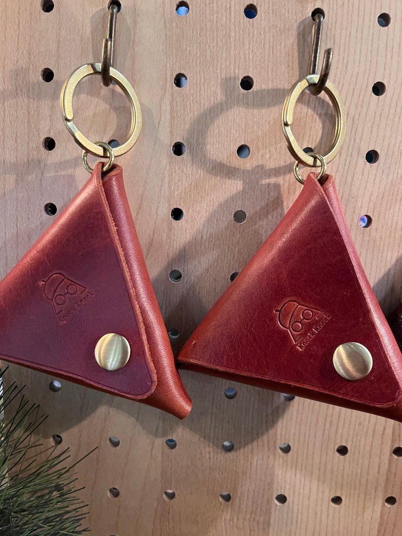 真皮三角零钱包 - 零钱包 - 真皮 咖啡色