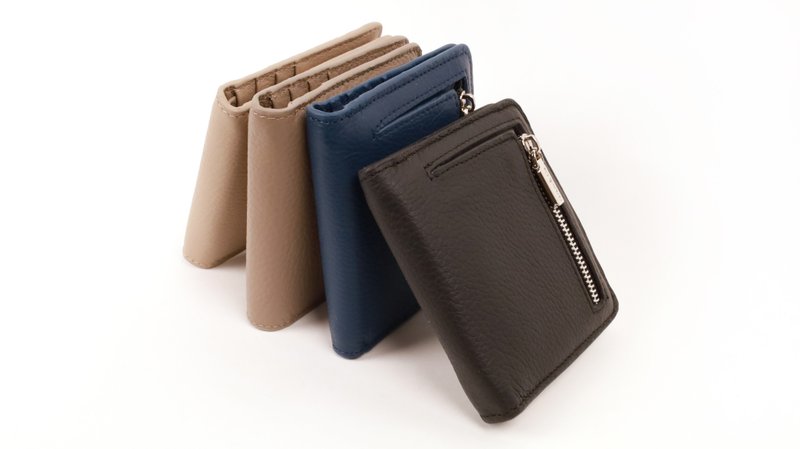 苏打饼干真皮短夹(多色) - 皮夹/钱包 - 真皮 