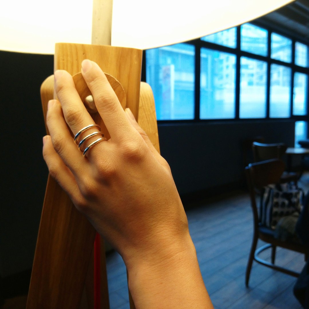 ring ring ring_圈圈戒指 | 925纯银 限量 设计师手作 个性商品 - 戒指 - 银 银色