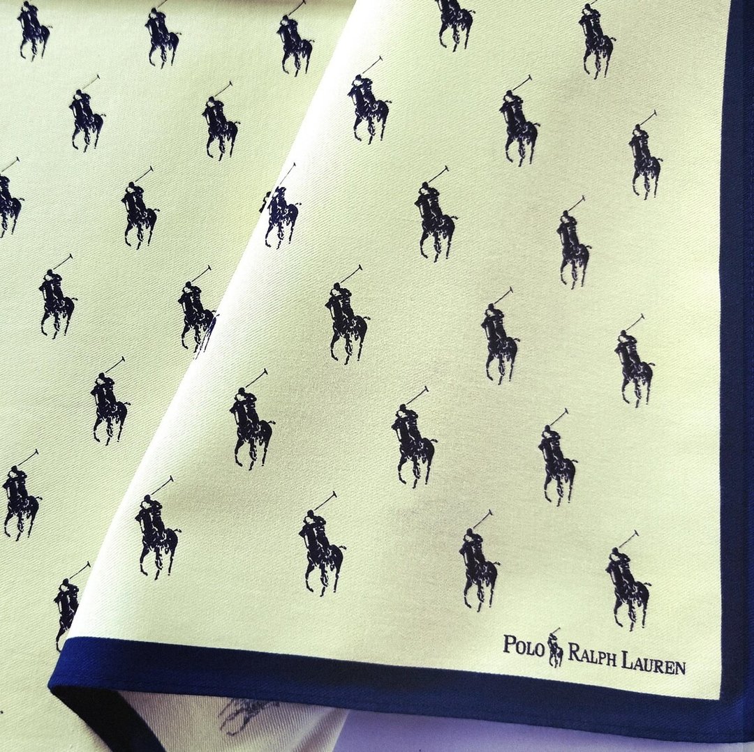 Polo Ralph Lauren 复古手帕字母标志 19.5 x 19.5 英寸 - 手帕/方巾 - 棉 白色