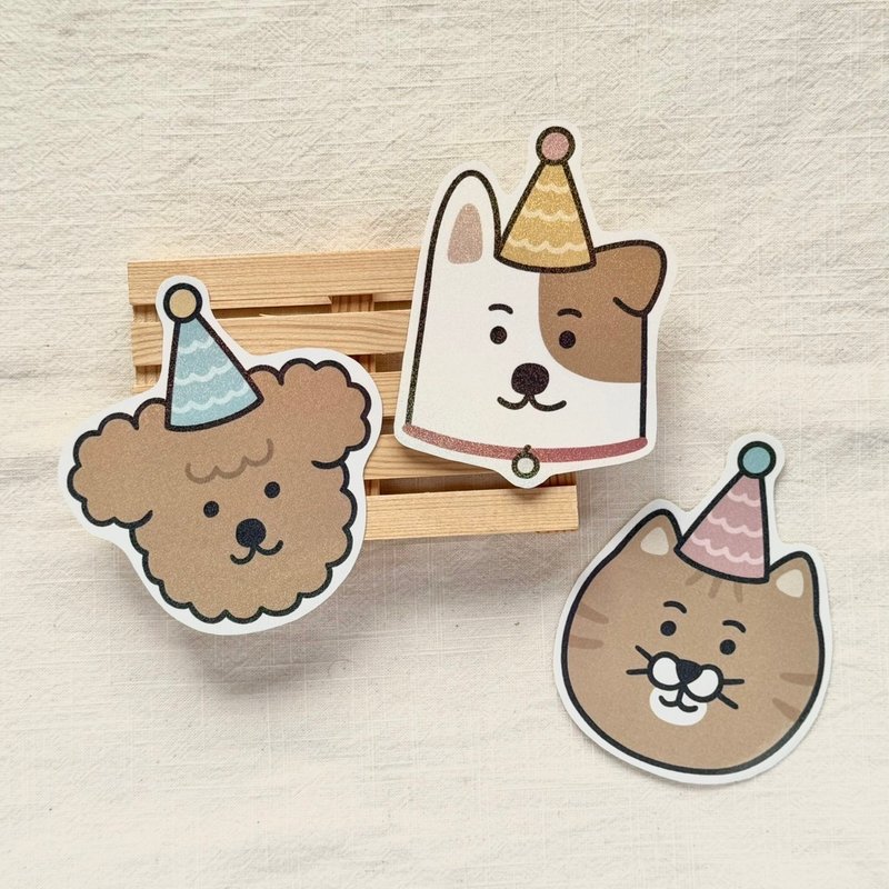 闪亮猫狗-防水大张贴纸 - 贴纸 - 纸 