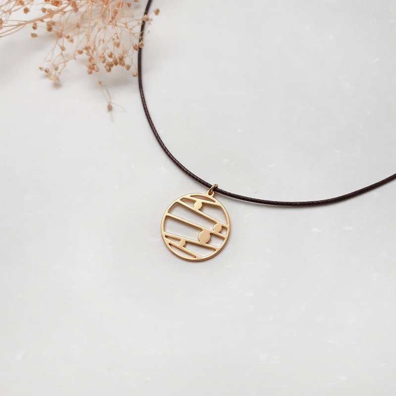 蜡线项链 点线面 素色简约 蜡绳细线 - 锁骨链 - 其他材质 金色