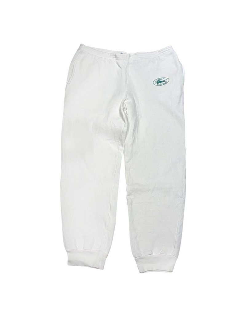 80s vintage Lacoste IZOD 白色运动棉裤 - 中性裤装 - 棉．麻 白色