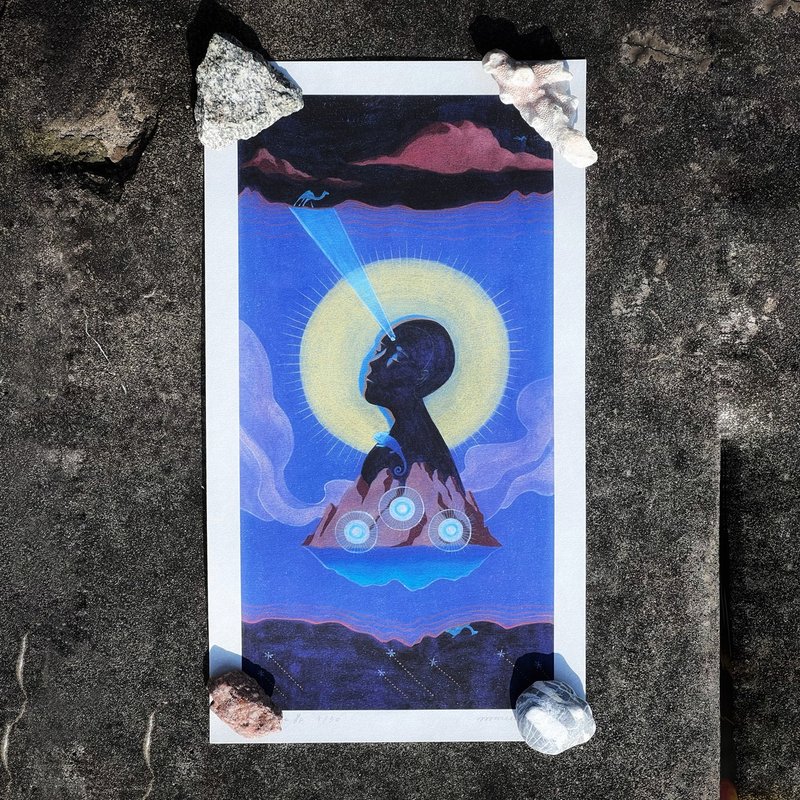 VII 瞐 Rise。黑泉神谕卡 艺术复制画 - 海报/装饰画/版画 - 纸 