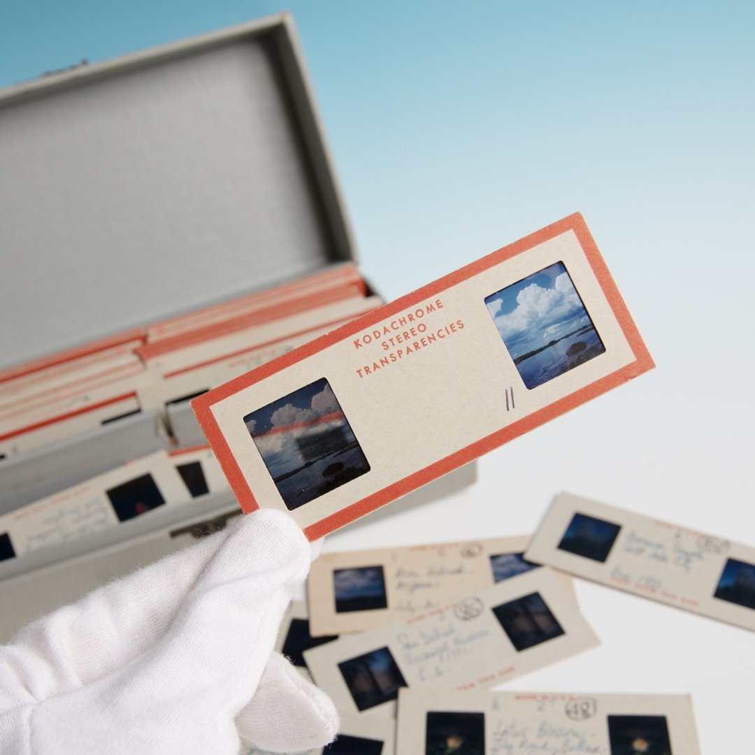 桑惠商号 1960s KODAK柯达 3D古董幻灯片80枚+柯达原装皮面木盒 - 摄影集 - 木头 灰色