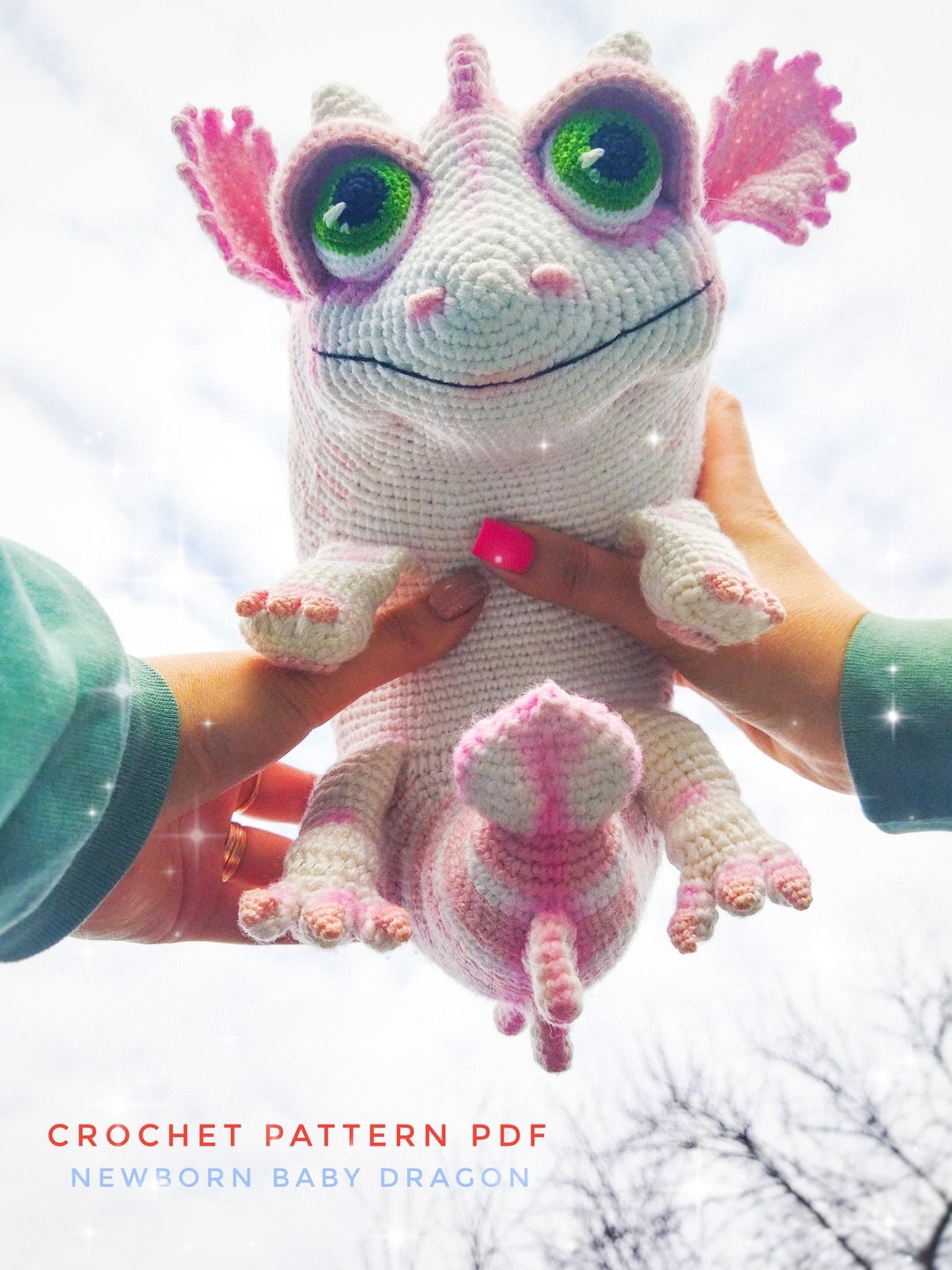 新生婴儿龙棉花糖-钩针图案PDF在英语Amigurumi龙 - 手工艺教程/工具书 - 其他材质 