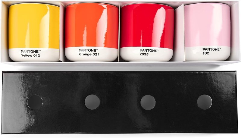 PANTONE 彩通 陶瓷拿铁杯 220ml 4入组(两款可选) 送礼 毕业礼物 - 其他杯子 - 其他材质 