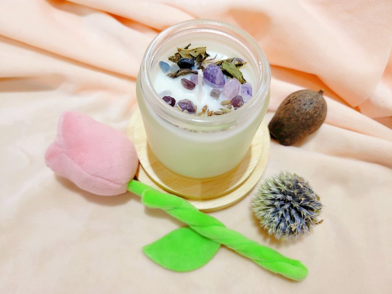 水晶蜡烛 脉轮蜡烛 眉心轮 雅典娜 - 蜡烛/烛台 - 蜡 紫色