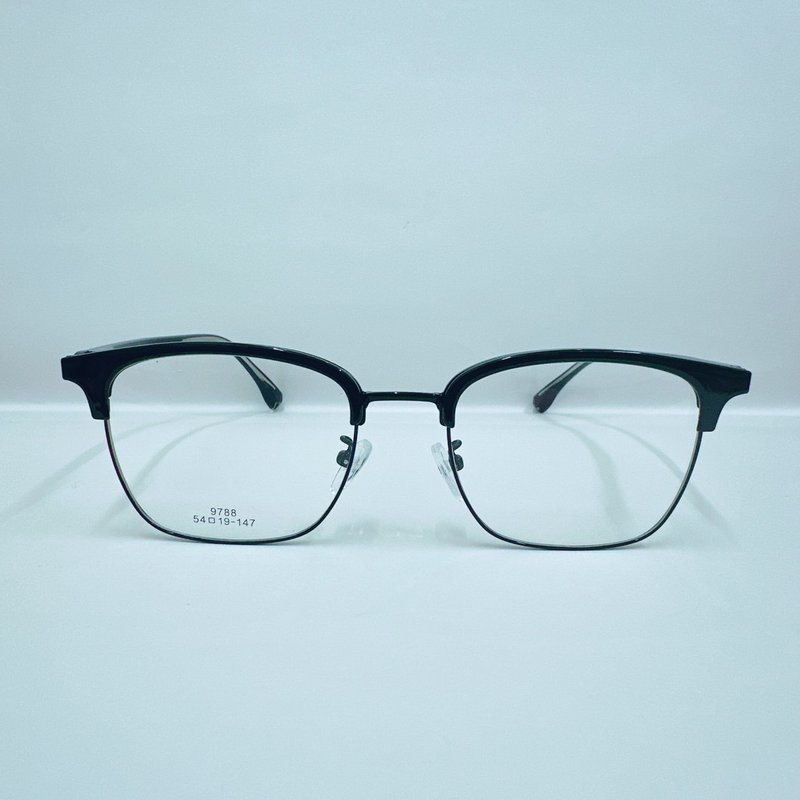 站内最高等级UV420滤蓝光0度眼镜│眉架合金个性修脸系列9788-C32 - 眼镜/眼镜框 - 其他金属 黑色