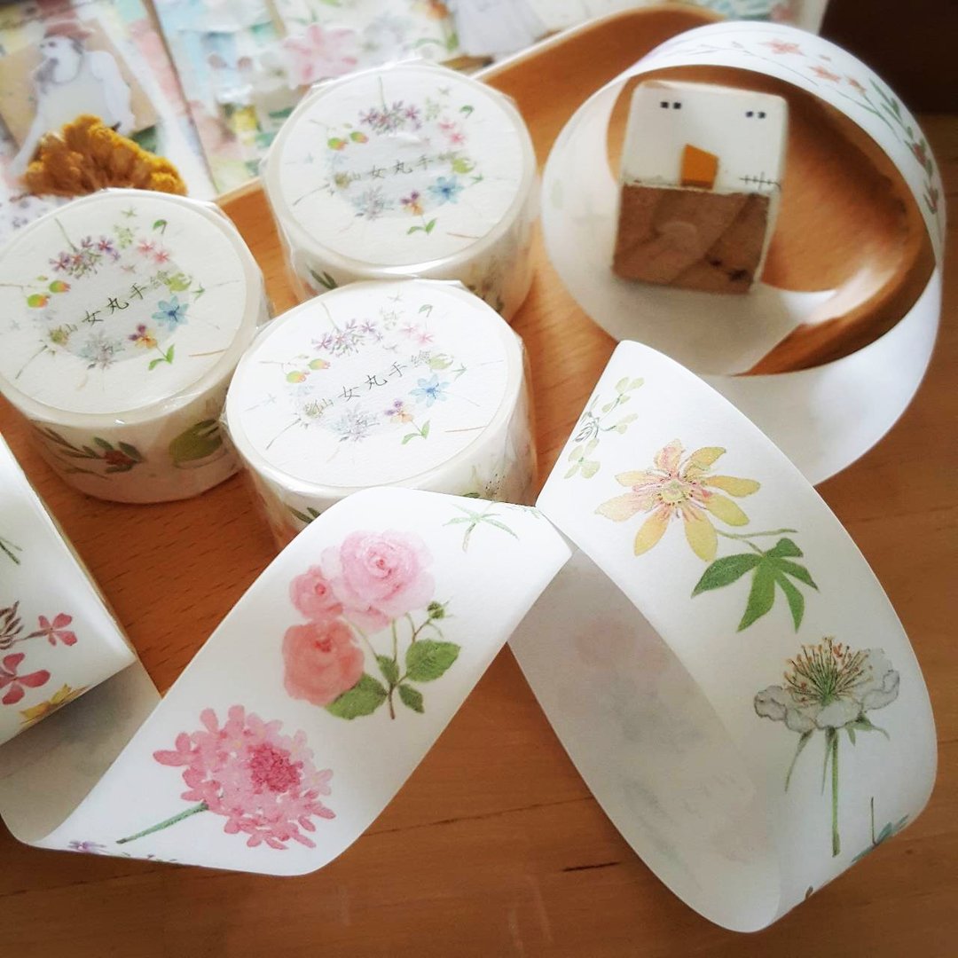 花之卷V和纸胶带(自带离形纸)-售完不补 - 纸胶带 - 纸 