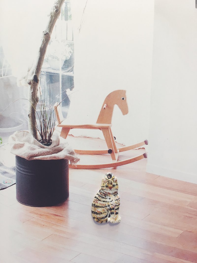 手绘坠子 - 小猫 - 其他 - 其他金属 卡其色