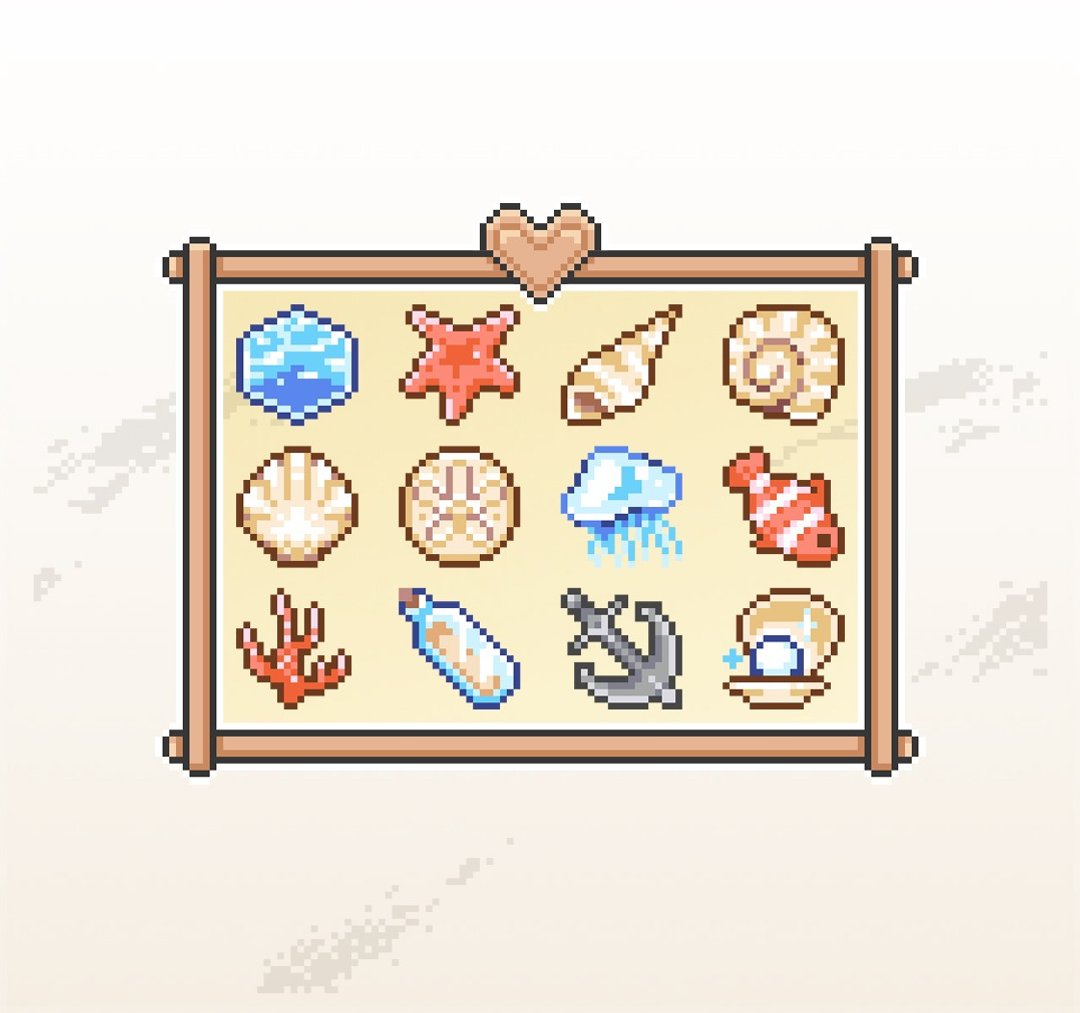 Twitch订阅者徽章及小奇点徽章/忠诚徽章/像素风/海洋 - Logo 设计/图案设计 - 其他材质 