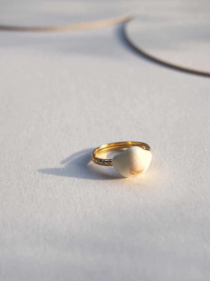 猫鼻造型叠戴戒指，纯银，猫咪戒指，银猫戒指，叠戴戒指 - 戒指 - 其他材质 金色