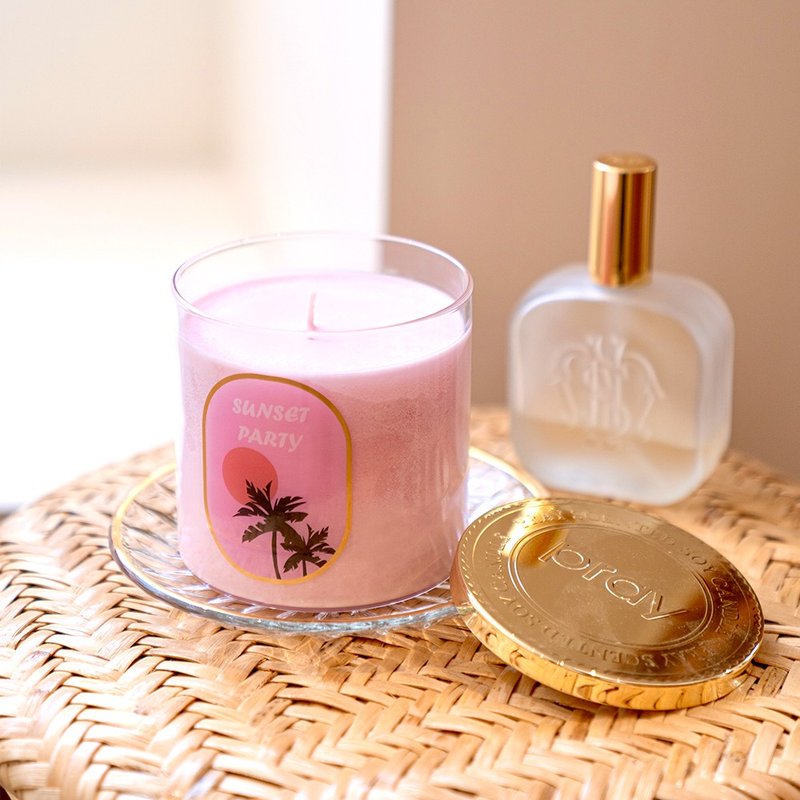 【韩国 PRAY】釜山严选蜡烛-初恋派对 /480g - 蜡烛/烛台 - 玻璃 粉红色