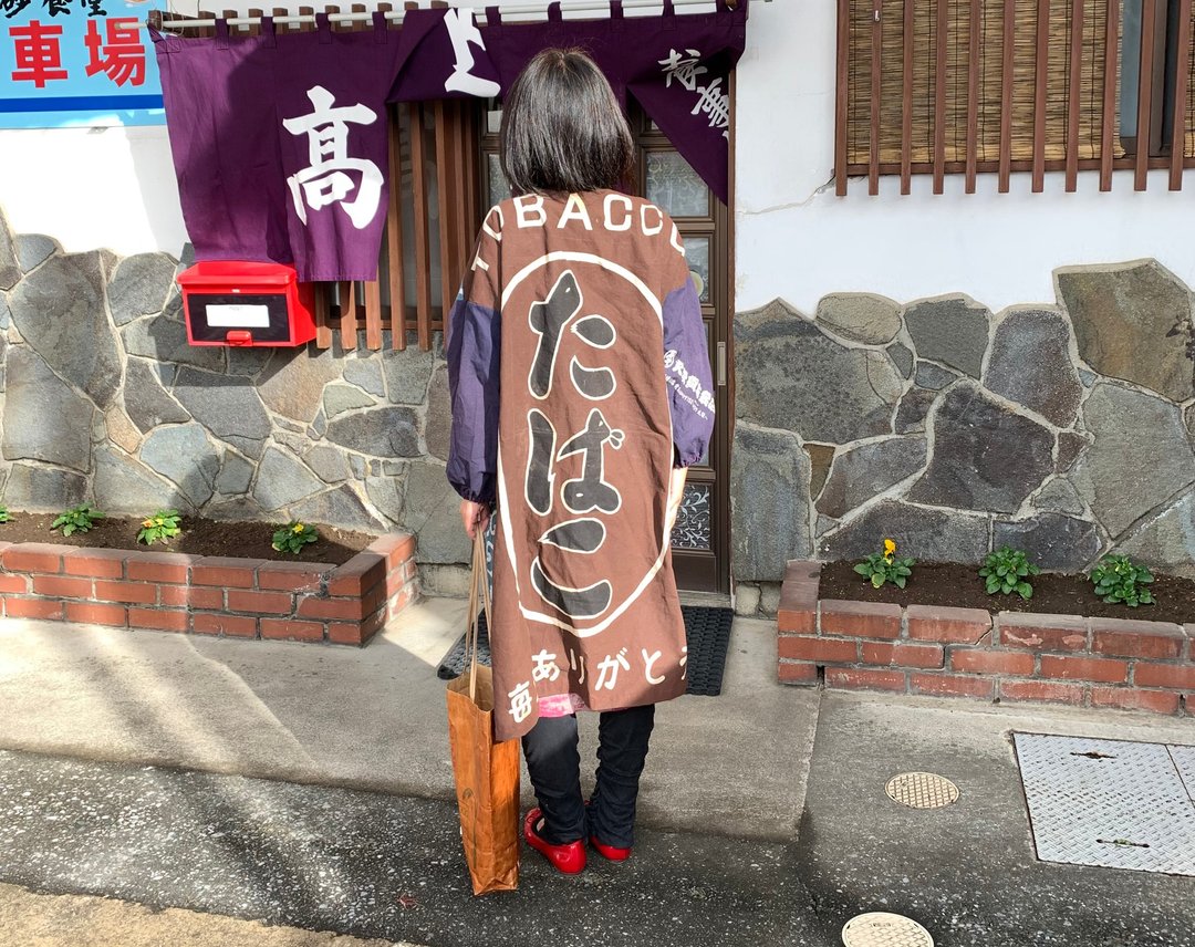 香菸帜旗与风吕敷灯笼外套 - 女装西装外套/风衣 - 棉 咖啡色