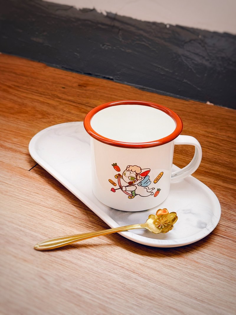 招财猫搪瓷杯 - 其他杯子 - 其他材质 咖啡色