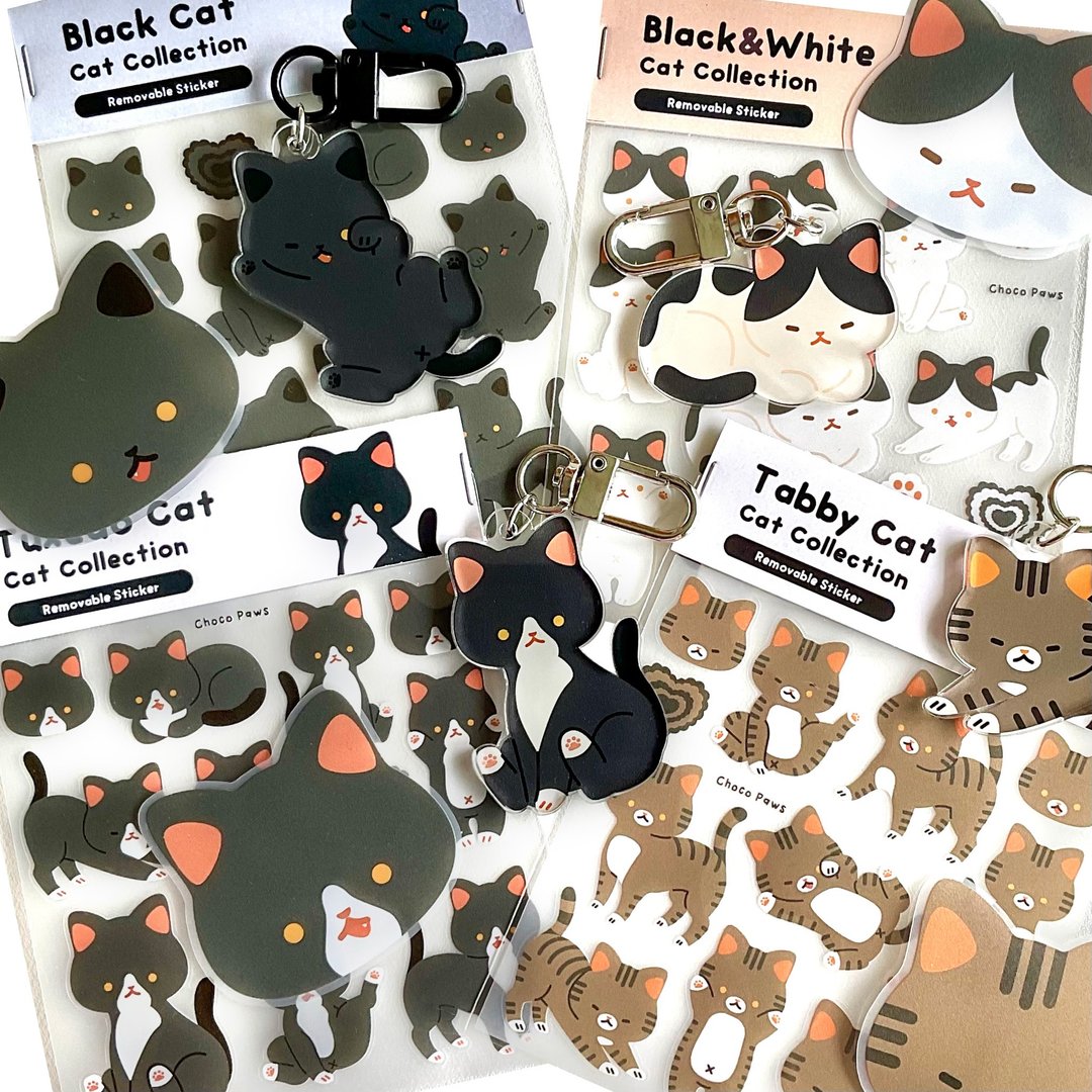 Cat Collection (No.1-4) - 贴纸 - 防水材质 