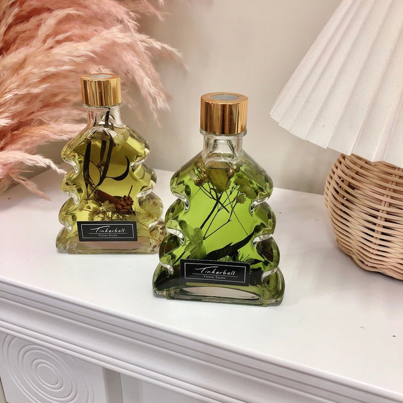 圣诞树扩香瓶 DIY礼包 交换礼物 圣诞节 韩国香氛 扩香棒 附卡片 - 香薰/精油/线香 - 植物．花 绿色