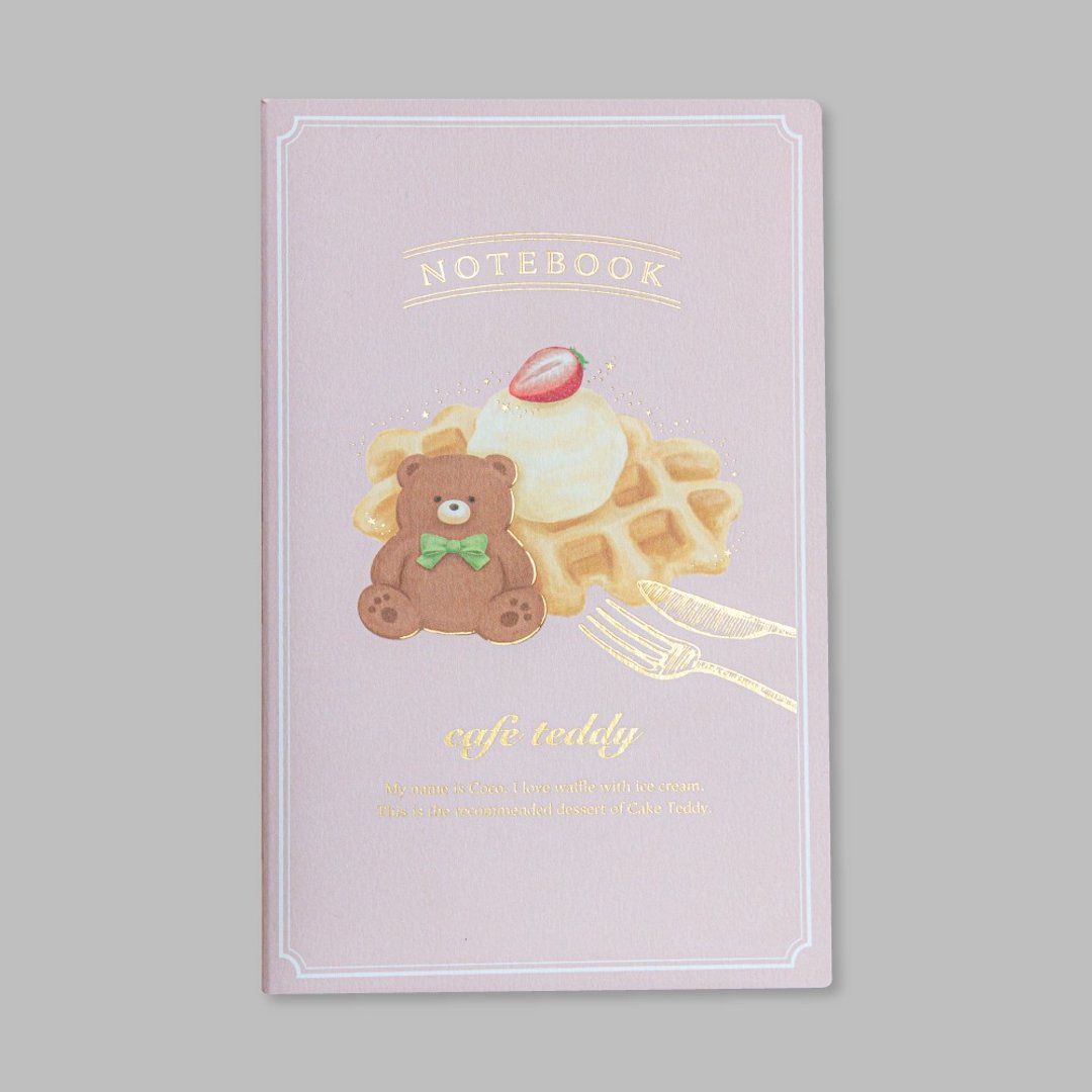 cafe teddy A5细长笔记本 华夫饼 - 笔记本/手帐 - 纸 粉红色