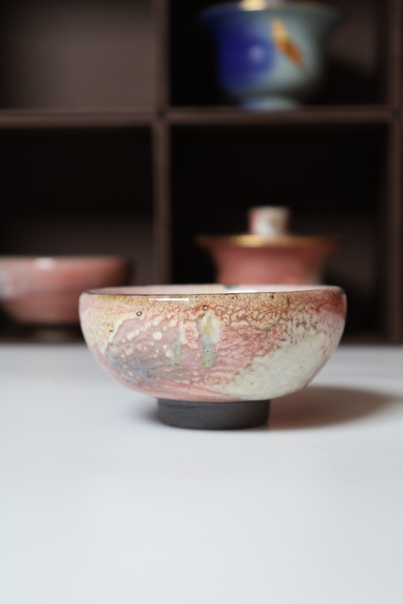 粉志野鎏金杯-开片系列-容量约60cc - 茶具/茶杯 - 陶 